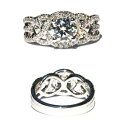 【送料無料】ジュエリー・アクセサリー ラウンドモアッサニテソリッドホワイトゴールド130 kt rotondo certificato moissanite f...