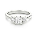 【送料無料】ジュエリー・アクセサリー プリンセスリアルモイッサニテマッシブホワイトゴールド200 kt principessa vero moissanite fidanzamento anello 14k massiccio oro bianco