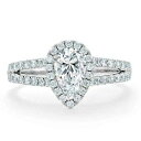 【送料無料】ジュエリー・アクセサリー リアルカットモイッサニテソリッドホワイトゴールド200 kt pera taglio vero moissanite fidanzamento anello 14k solido bianco oro 6