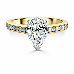 【送料無料】ジュエリー・アクセサリー リアルカットモイッサニテソリッドイエローゴールド240 kt pera taglio vero moissanite anello di fidanzamento 14k solido oro giallo 【送料無料】ジュエリー・アクセサリー リアルカットモイッサニテソリッドイエローゴールド240 kt pera taglio vero moissanite anello di fidanzamento 14k solido oro giallo