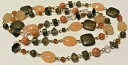 【送料無料】ジュエリー・アクセサリー カビーズネックレスピーチブラウンミストーンlunghi toni peachy marrone miss a forma di collana di perline ca 49cm