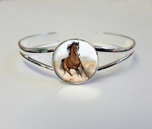 【送料無料】ジュエリー・アクセサリー シルバーメッキブレスレットジュエリーウーマンcavallo su un bracciale placcato argento braccialetto bigiotteria donna regalo l80