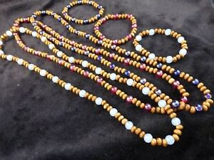 【送料無料】ジュエリー・アクセサリー ツイストウッドステンドグラスビーズウーマンストレッチネック..