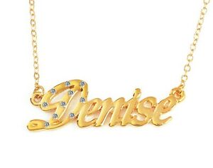 【送料無料】ジュエリー・アクセサリー ネックレススワロフスキーゴールドメッキnome collana denise 18ct placcato ororealizzati con..