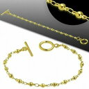 【送料無料】ジュエリー・アクセサリー ブレスレットアバスクルアンアシエイオキシダブルドレアベックペルエビレスbracelet a bascule en acier inoxydable dore avec perles et billes