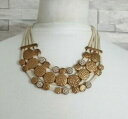 【送料無料】ジュエリー・アクセサリー マルチストランドゴールドケーブルハンマーシラリングストラスcollana multi strand cavo oro ma...