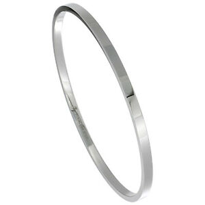 ジュエリー・アクセサリー ステンレススチールアンチスリッププレートリジッドブレスレットサイズ3 mm acciaio inox piatto antiscivolo bracciale rigido, taglie 178cm 203cm