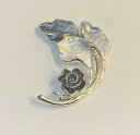 【送料無料】ジュエリー アクセサリー シェードグレーリーフマグネットブローチスカーフピンクリップshades grey flower leaf magnetic brooch, scarf pin clip