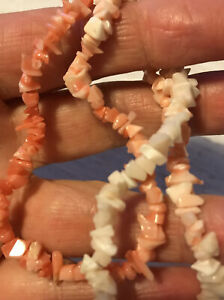 【送料無料】ジュエリー・アクセサリー シェルサンゴビーズネックレスピンクスホワイト