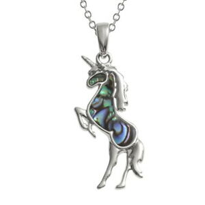 ジュエリー・アクセサリー グリーンユニコーンデザインペンダントシルバーネックレスチェーンdonna ragazze verde unicorno design pendente argento collana 457cm chain regalo