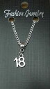 【送料無料】ジュエリー・アクセサリー ペンダントネックレスプレゼントeta numero 18 ciondolo collana 457cm o 61cm 18...