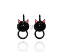 【送料無料】ジュエリー・アクセサリー ブークルドレーユチャットノワールドカーボネlol bijoux boucles doreilles chat noir d...