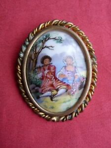 ̵ۥ奨꡼꡼ ֥åɥ⡼broche porcelaine de limoges 40x50mm