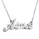 【送料無料】ジュエリー・アクセサリー クリスマスクリスマスエイミーホワイトゴールドメッキネックレスaimee 18ct bianco oro placcatura collana con nomecompleanno natale xmas regali