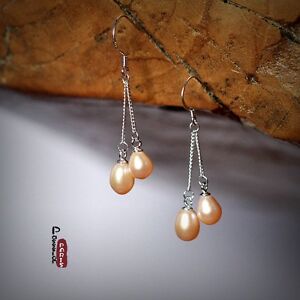 【送料無料】ジュエリー・アクセサリー ブークルドオライトパールドカルチャードードゥースローズドゥグーテアルジャンboucle doreille perle de culture deau douce rose deux goutte argent 925 tz1 aa