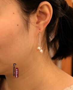 hokushinの【送料無料】ジュエリー・アクセサリー ブークルドオライトパールドカルチャードードゥースローズドゥグーテアルジャンboucle doreille perle de culture deau douce rose deux goutte argent 925 tz1 aa｜アングル3