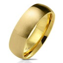 【送料無料】ジュエリー・アクセサリー マットゴールドサイズドームステンレススチールリングdome anello in acciaio inox in oro opaco e lucidato diverse dimensioni(4)