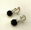 ̵ۥ奨꡼꡼ ơ֡ɡ륪饤ȥåץܥΥ饤󥹥ȡ󥷥Сvintage boucle doreille clips cabochon noir strass rectangle argente 2,1cm