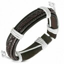 bracelet ajustable laniere en cuir marron tresse noire avec corde grise et blancブレスレットアジャスタブルラニエールアンクワールマロントレスノワールアベックコーデグリセエブラン※注意※NYからの配送になりますので2週間前後お時間をいただきます。人気の商品は在庫が無い場合がございます。ご了承くださいませ。サイズの種類の商品は購入時の備考欄にご希望のサイズをご記載ください。　携帯メールでの登録ですと楽天からのメールが届かない場合がございます。