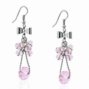 【送料無料】ジュエリー・アクセサリー ピンクパールカルパールトレンディフックイヤリングorecchino gancio in lega alla moda con perle rosa e perle di cul