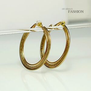 【送料無料】ジュエリー・アクセサリー ブークルドオリユオンドレクレオールアノープラットグラヴアレトロクラスboucles doreilles clip on dore creole anneau plat gravure retro class m2