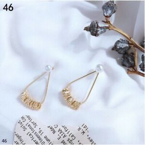 hokushinの【送料無料】ジュエリー・アクセサリー ゴールドメッキトライアングルクラスタイヤリング14k placcato oro triangolo cluster orecchino, regalo per lei｜アングル3