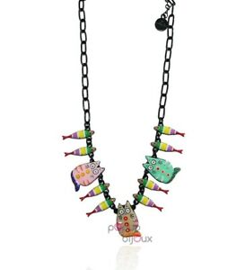 【送料無料】ジュエリー・アクセサリー コリアーチャットマルチコロールポアソンロリロタlol bijoux collier chat multicolore poissons lolilota