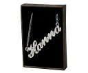 【送料無料】ジュエリー・アクセサリー ネックレスハンナスワロフスキーゴールドメイドホワイトメッキnome collana hanna 18ct bianco placcato ororealizzati con elementi swarovski
