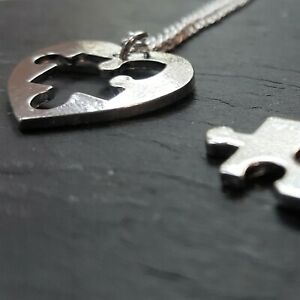 【送料無料】ジュエリー・アクセサリー パズルハートネックレスママセットset di due puzzle cuore collane, madre e figlieregalo mamme giorno