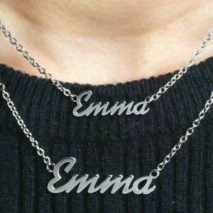 ジュエリー・アクセサリー ラージカスタムネームネックレスペンダントステンレススチールクリスマスgrande personalizzato nome collana ciondolo stainlesssteel natale eventuali lettere 11