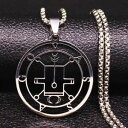 ジュエリー・アクセサリー ヴァスガスゲーティアソロモンネックレスペンダントサタニストキーサタンvassago sigil ars goetia salomone collana con pendente guarnizione demone, chiave satani