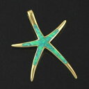 ジュエリー・アクセサリー オパールメッキハワイアンスターネックレスチェーンbellissimo verde opale di fuoco oro placcato hawaiano star collana catena 18