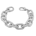 【送料無料】ジュエリー・アクセサリー ステンレススチールシェードシルバービッグビッグジャージーチェーンブレスレットacciaio inox tonalita a...