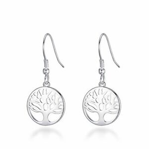 【送料無料】ジュエリー・アクセサリー シルバースターリングツリーオブライフペンダントイヤリングargento sterling albero della vita orecchini pendenti