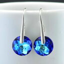 【送料無料】ジュエリー・アクセサリー シルバースターリングイヤリングフックラウンドクリスタルスワロフスキーR925 argento sterling orecchini gancio 10mm cristalli rotondo da swarovski R