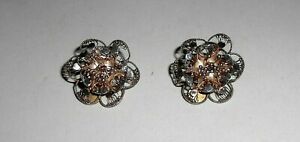 【送料無料】ジュエリー・アクセサリー ヴィンテージメタルデザインクリップイヤリングvintage filigrana in metallo design orecchini a clip