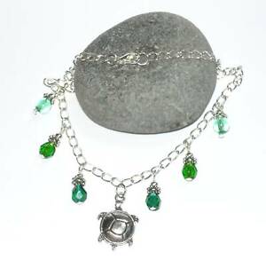 【送料無料】ジュエリー・アクセサリー チベットシルバータートルドロッププリティアンクレットpretty cavigliera con tibetano argento tartaruga amp; perline gocce(4)