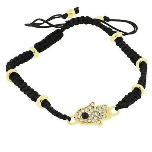 ̵ۥ奨꡼꡼ 顼ɥ֥åۥ磻ȥꥹϥॵޥå֥쥹ågiallo color oro nero bianco cristalli hamsa malocchio donna ragazze bracciale