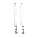 yzWG[EANZT[ Vo[X^[OCO[YNX^oCXtXL[R925 argento sterling orecchini scovolo luce rose cristalli di swarovski R