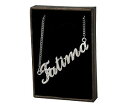 【送料無料】ジュエリー・アクセサリー ネックレスファティマスワロフスキーゴールドメイドホワイトメッキnome collana fatima 18ct bianco placcato ororealizzati con elementi swarovski