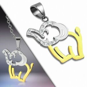 【送料無料】ジュエリー・アクセサリー ペンデンティフエレファントアンアシエアルジャンテエドレストラスpendentif elephant en acier argente et dore strass(4)
