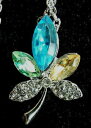 【送料無料】ジュエリー・アクセサリー クリスタルリーフペンダントcrystal leaf pendant mothers day gift