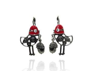 【送料無料】ジュエリー・アクセサリー バードナッパイヤリングシルバーレッドロリロタlol bijoux orecchini uccello amp; nappa argentato rosso lolilota