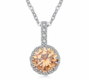 ̵ۥ奨꡼꡼ ꥹ륯ꥹڥȥСͥå쥹ԡdonna ragazze peach grande collana con pendente cristallo crystal elements silver uk