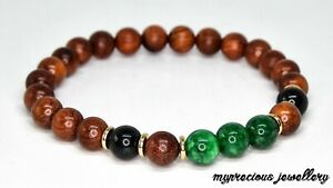 【送料無料】ジュエリー・アクセサリー サンダルウッドグリーンジェイドブレスレットビーズlegno di sandalo naturale bracciale giada verde onice perline profumo elasticizzata uk