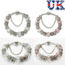 【送料無料】ジュエリー・アクセサリー チャームビーズシルバーブレスレットサイズda donna ragazze 925 argento bracciale con charms  perline ** 2 taglie ** uk venditore **