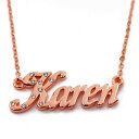 【送料無料】ジュエリー・アクセサリー カレンネックレスローズゴールドプレートクリスマスプレゼントnome collana karen 18ct rose gold platedalta qualita regali di natale(4)