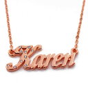 【送料無料】ジュエリー・アクセサリー カレンネックレスローズゴールドプレートクリスマスプレゼントnome collana karen 18ct rose gold platedalta qualita regali di natale