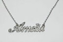 【送料無料】ジュエリー・アクセサリー アメリアホワイトゴールドメッキネックレスアイデアアニバーサリーamelia 18ct bianco oro placcatura collana con nomeidee regalo anniversario xmas