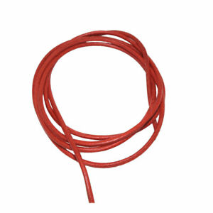 【送料無料】ジュエリー・アクセサリー レザーウシレザーcuoio circa filo pelle bovina 2mm rosso colorati circa 1m